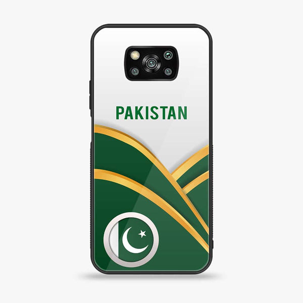 Xiaomi Poco X3 NFC - Pakistani Flag Series - Premium Printed Glass soft Bumper shock Proof Case