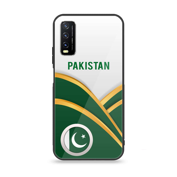 Vivo Y20a - Pakistani Flag Series - Premium Printed Glass soft Bumper shock Proof Case