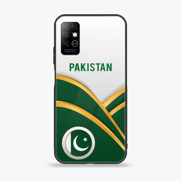 Infinix Note 8 - Pakistani Flag Series - Premium Printed Glass soft Bumper shock Proof Case