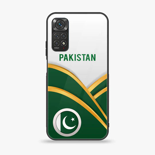 Xiaomi Redmi Note 11 4G / Note 11s- Pakistani Flag Design 1  - Premium Metal Printed soft Bumper shock Proof Case CS-39746