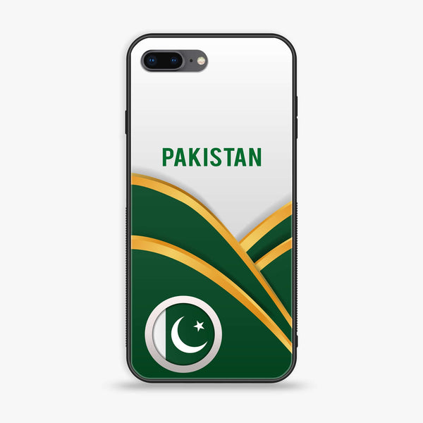 iPhone 8 Plus - Pakistani Flag Series - Premium Printed Glass soft Bumper shock Proof Case