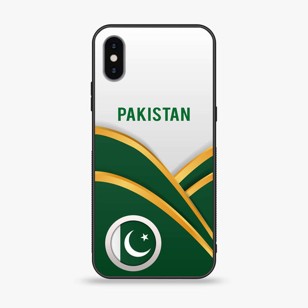 iPhone Xs Max - Pakistani Flag Series - Premium Printed Glass soft Bumper shock Proof Case