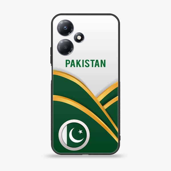 Infinix Hot 30 Play - Pakistani Flag Design 1- Premium Metal Printed soft Bumper Shock Proof Case CS-12860