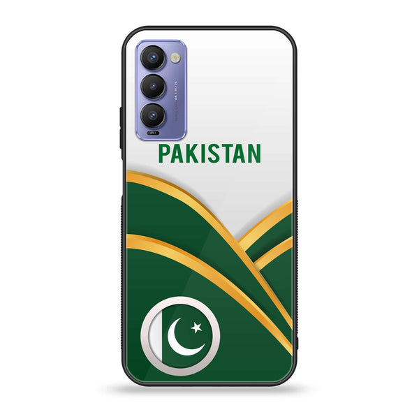 Tecno Camon 18T Pakistani Flag Series Premium Printed Glass soft Bumper shock Proof Case