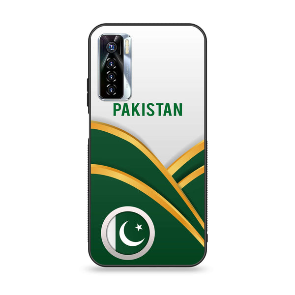 Tecno Camon 17 Pro - Pakistani Flag Series - Premium Printed Glass soft Bumper shock Proof Case