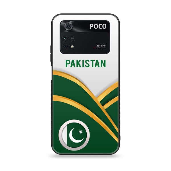 Xiaomi Poco M4 Pro 4G - Pakistani Flag Series - Premium Printed Glass soft Bumper shock Proof Case