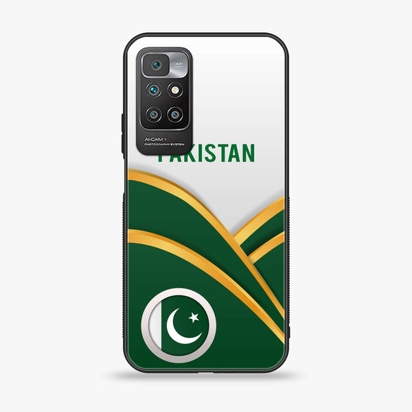 Redmi 10 4G/ Redmi 10 Prime  - Pakistani Flag Design 1- Soft Bumper shock Proof Glass Case CS-26267