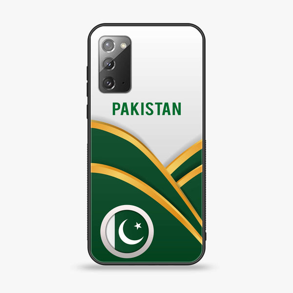 Samsung Galaxy Note 20 - Pakistani Flag Series - Premium Printed Glass soft Bumper shock Proof Case