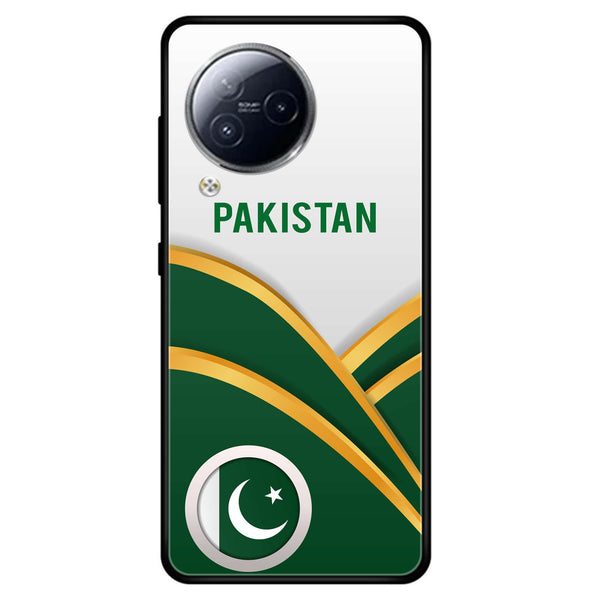 XIAOMI CIVI 3 - Pakistani Flag Series - Premium Printed Glass soft Bumper shock Proof Case