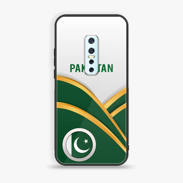 VIVO V17 PRO - Pakistani Flag Series - Premium Printed Glass soft Bumper shock Proof Case