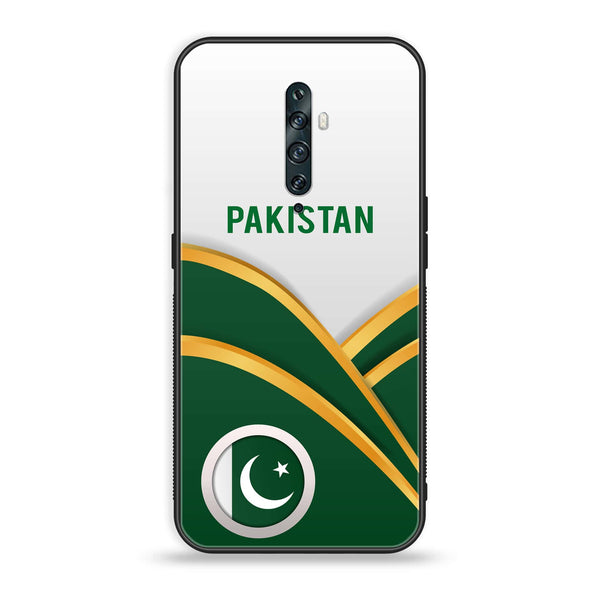 OPPO Reno 2f - Pakistani Flag Series - Premium Printed Glass soft Bumper shock Proof Case