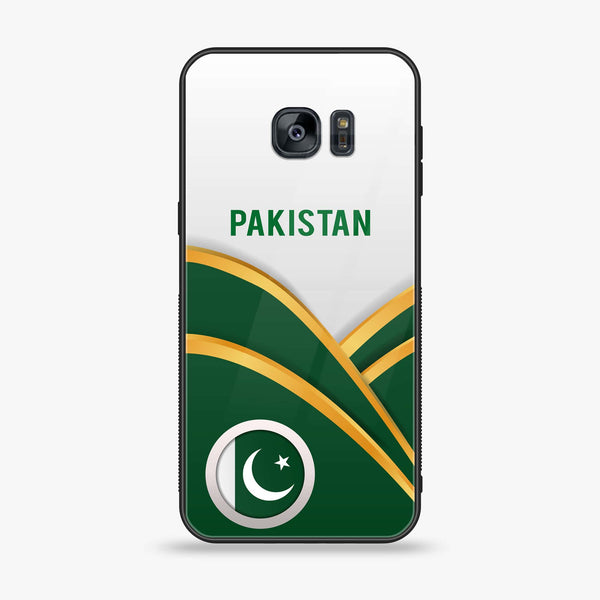 Samsung Galaxy S7 - Pakistani Flag Series - Premium Printed Glass soft Bumper shock Proof Case