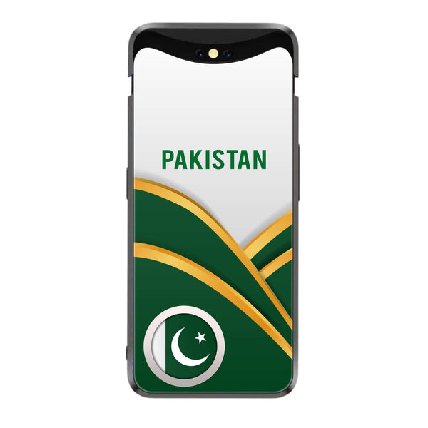 Oppo Find X - Pakistani Flag Series - Premium Printed Glass soft Bumper shock Proof Case