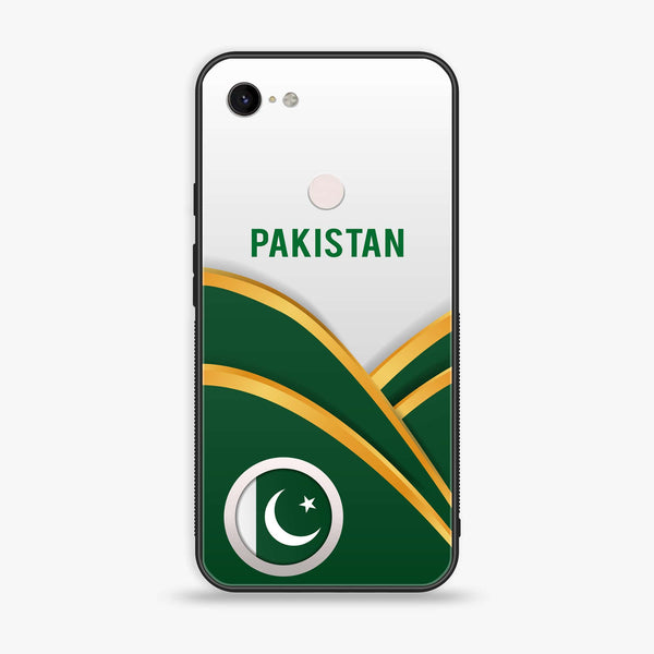 Google Pixel 3 XL - Pakistani Flag Series - Premium Printed Glass soft Bumper shock Proof Case