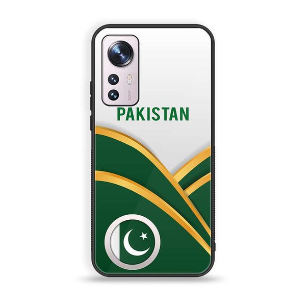 Xiaomi Mi 12 5G Pakistani Flag Series Premium Printed Glass soft Bumper shock Proof Case