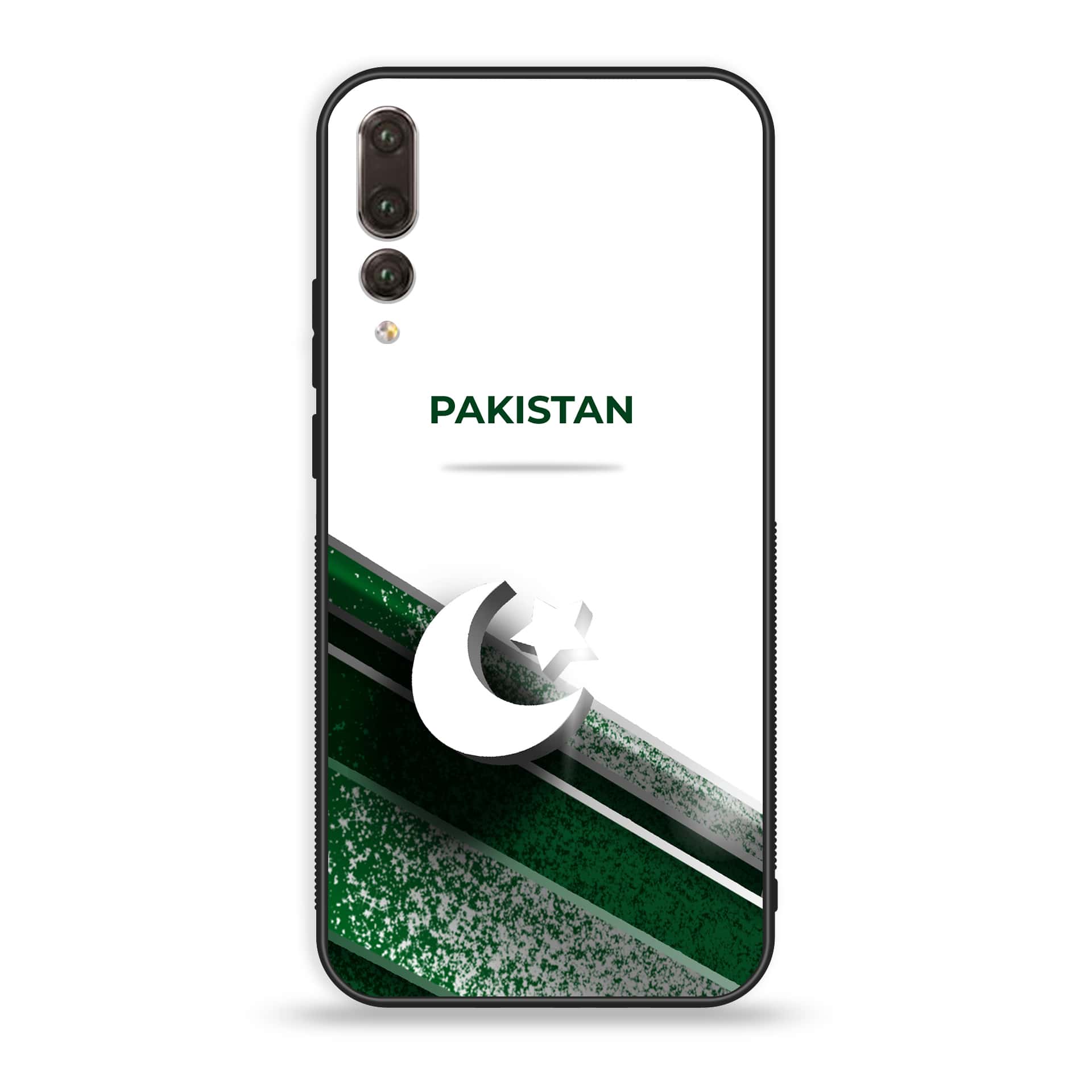 Huawei P20 Plus - Pakistani Flag Series - Premium Printed Glass soft Bumper shock Proof Case