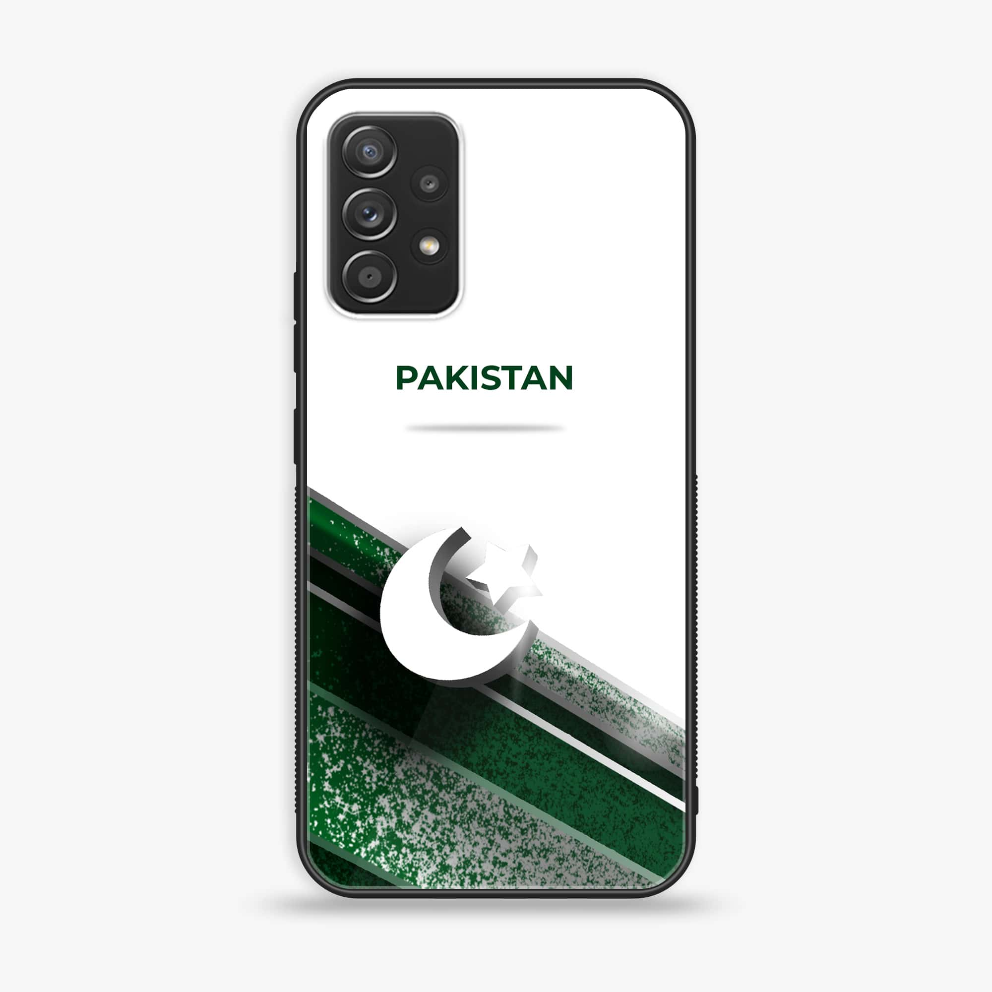 Samsung Galaxy A53 - Pakistani Flag Series - Premium Printed Glass soft Bumper shock Proof Case