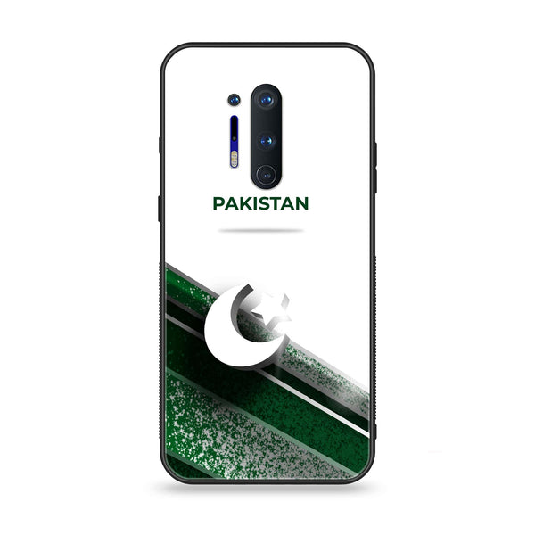 OnePlus 8 Pro - Pakistani Flag Design 10  - Premium Printed Glass soft Bumper shock Proof Case CS-34830