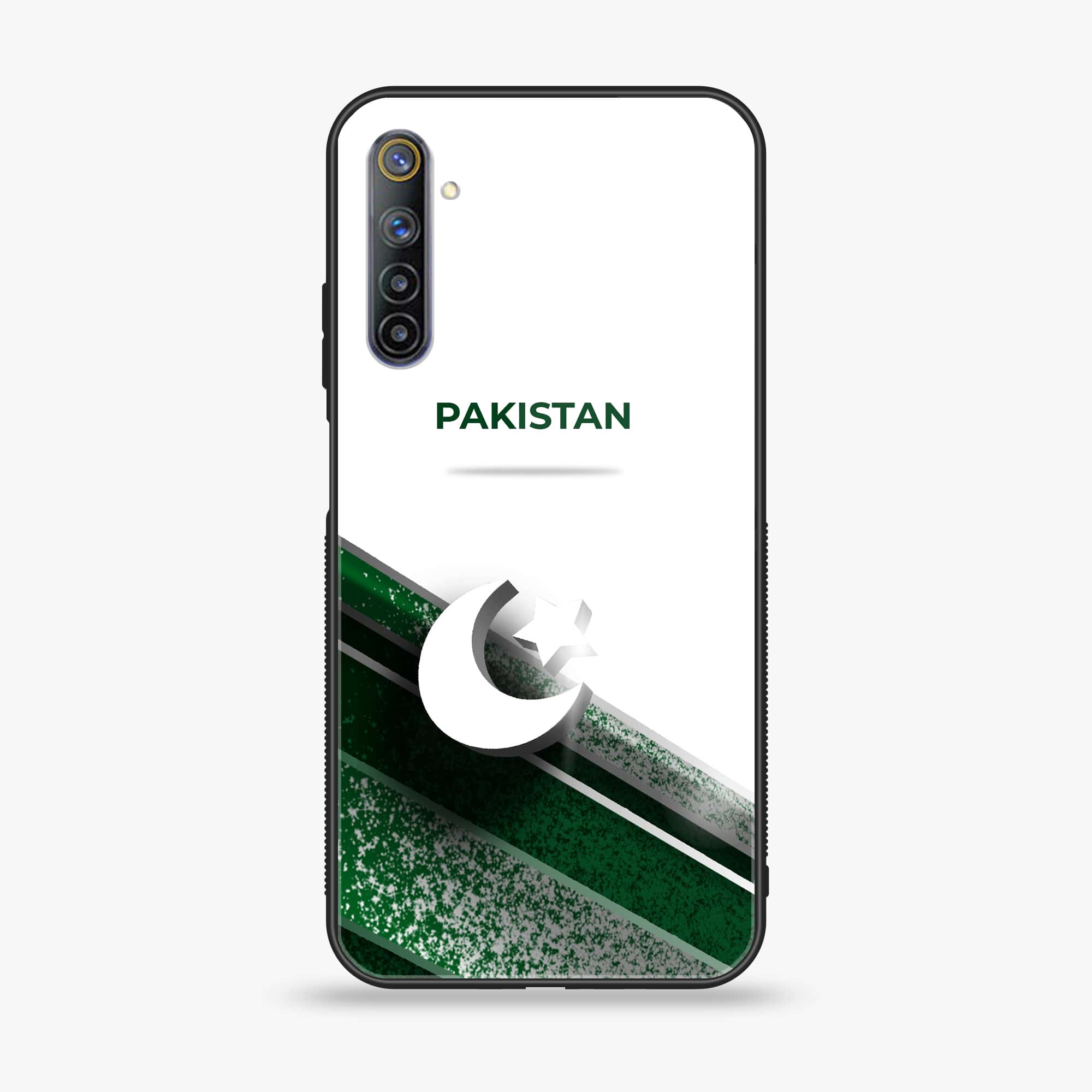 Realme 6 Pro Pakistani Flag Series Premium Printed Glass soft Bumper shock Proof Case