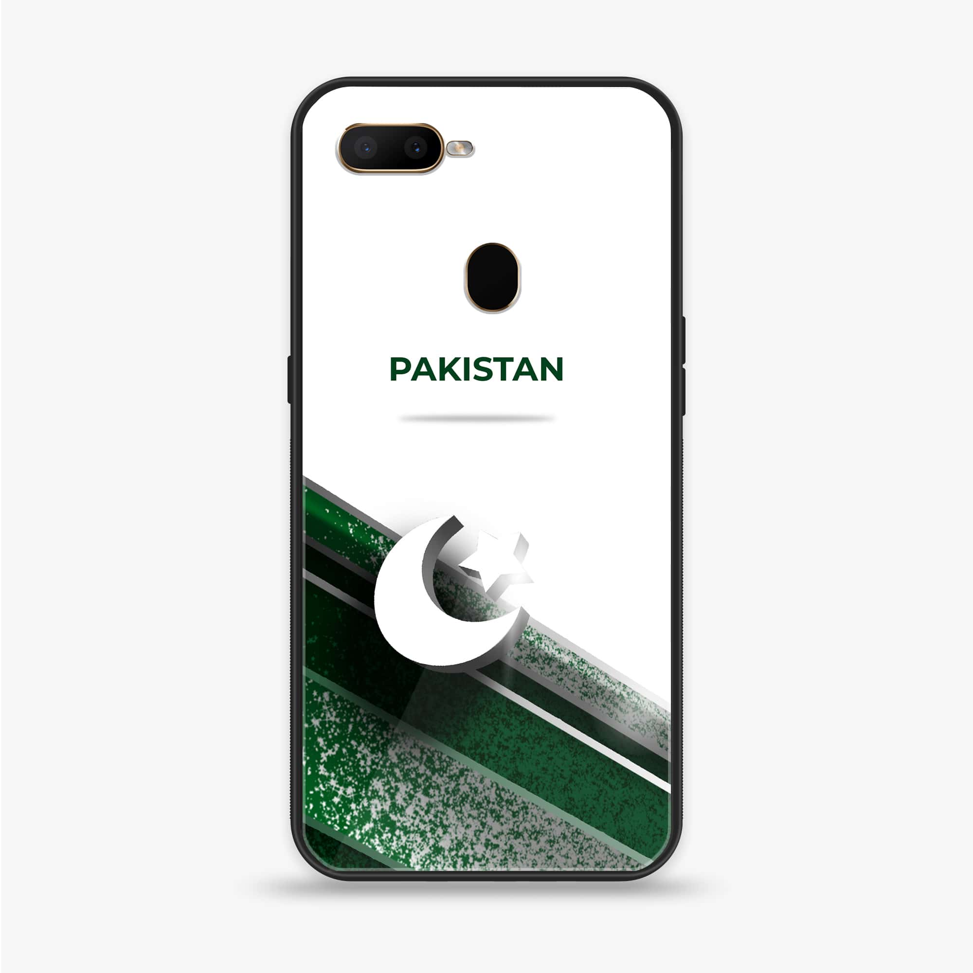 Oppo A12  - Pakistani Flag Series - Premium Printed soft Bumper shock Proof Case