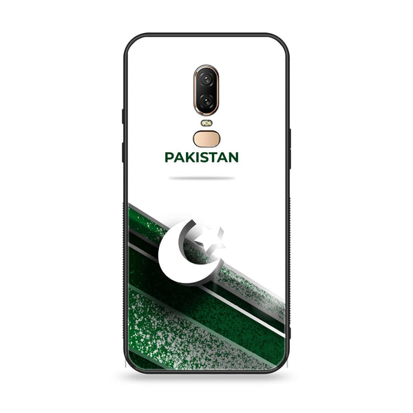 OnePlus 6 - Pakistani Flag Design 10- Premium Printed Glass soft Bumper shock Proof Case CS-10689