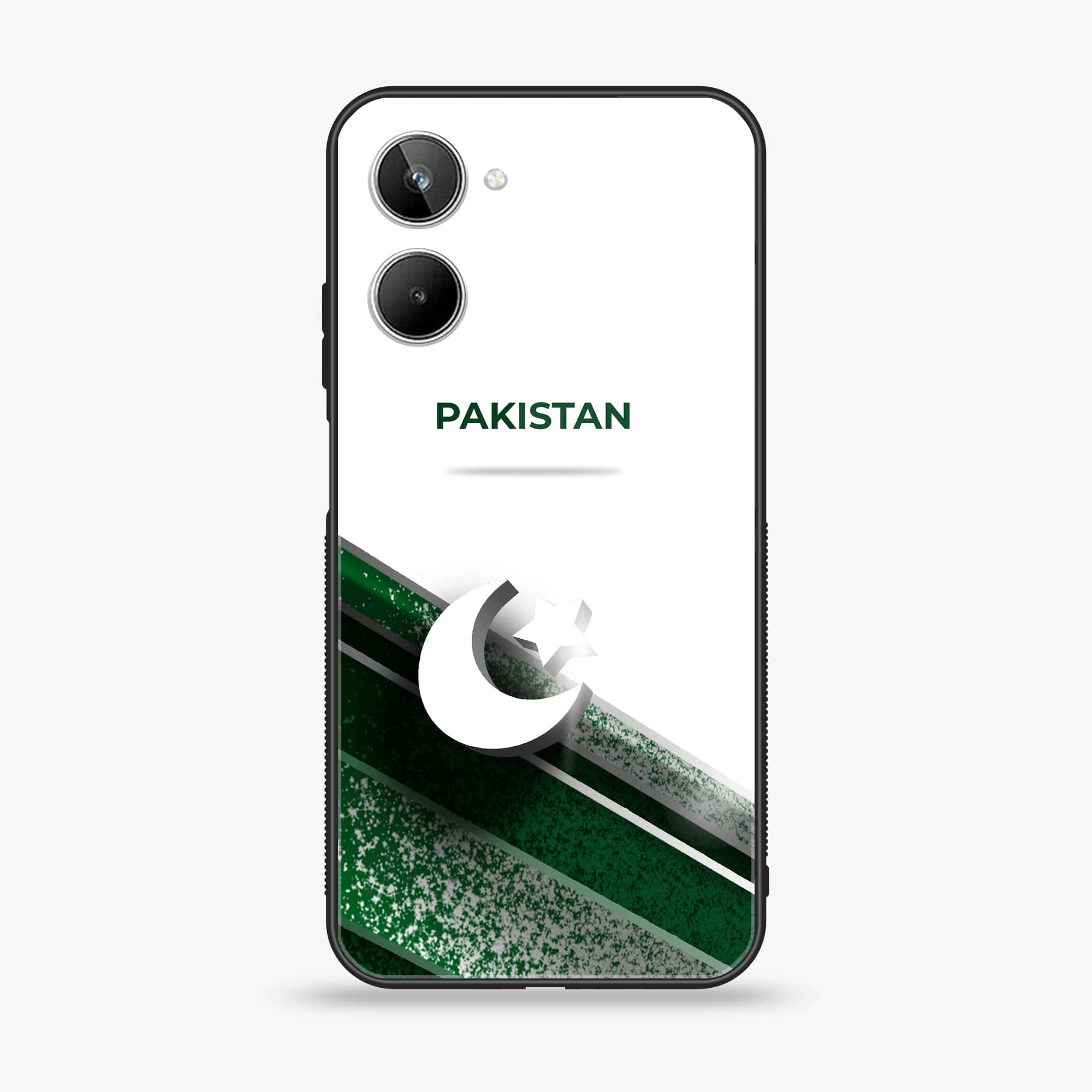 Realme 10 4G - Pakistani Flag Series - Premium Printed Glass soft Bumper shock Proof Case