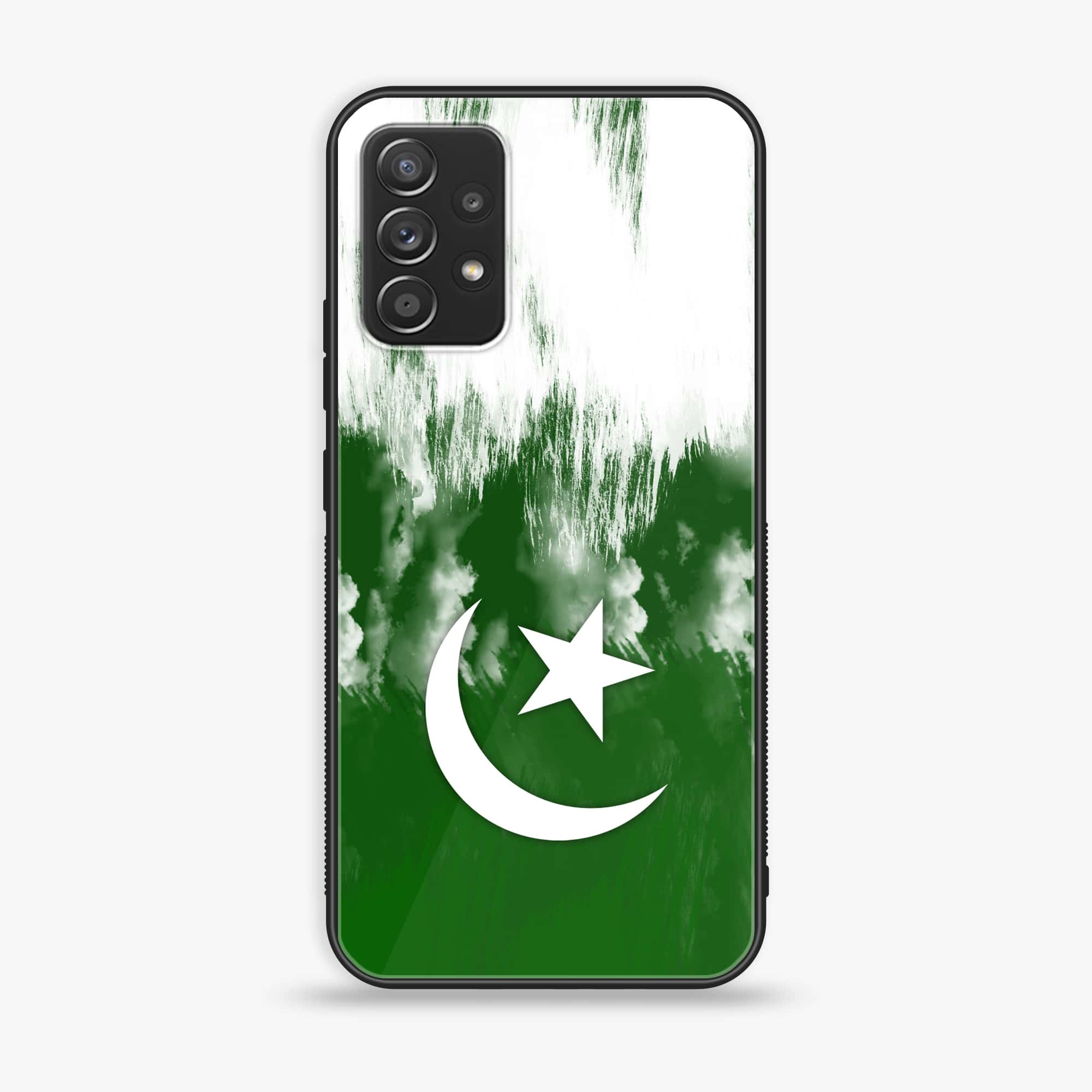 Samsung Galaxy A73 - Pakistani Flag Series - Premium Printed Glass soft Bumper shock Proof Case