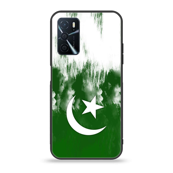 OPPO A16 - Pakistani Flag Design 9- Premium Printed Glass soft Bumper shock Proof Case CS-11917