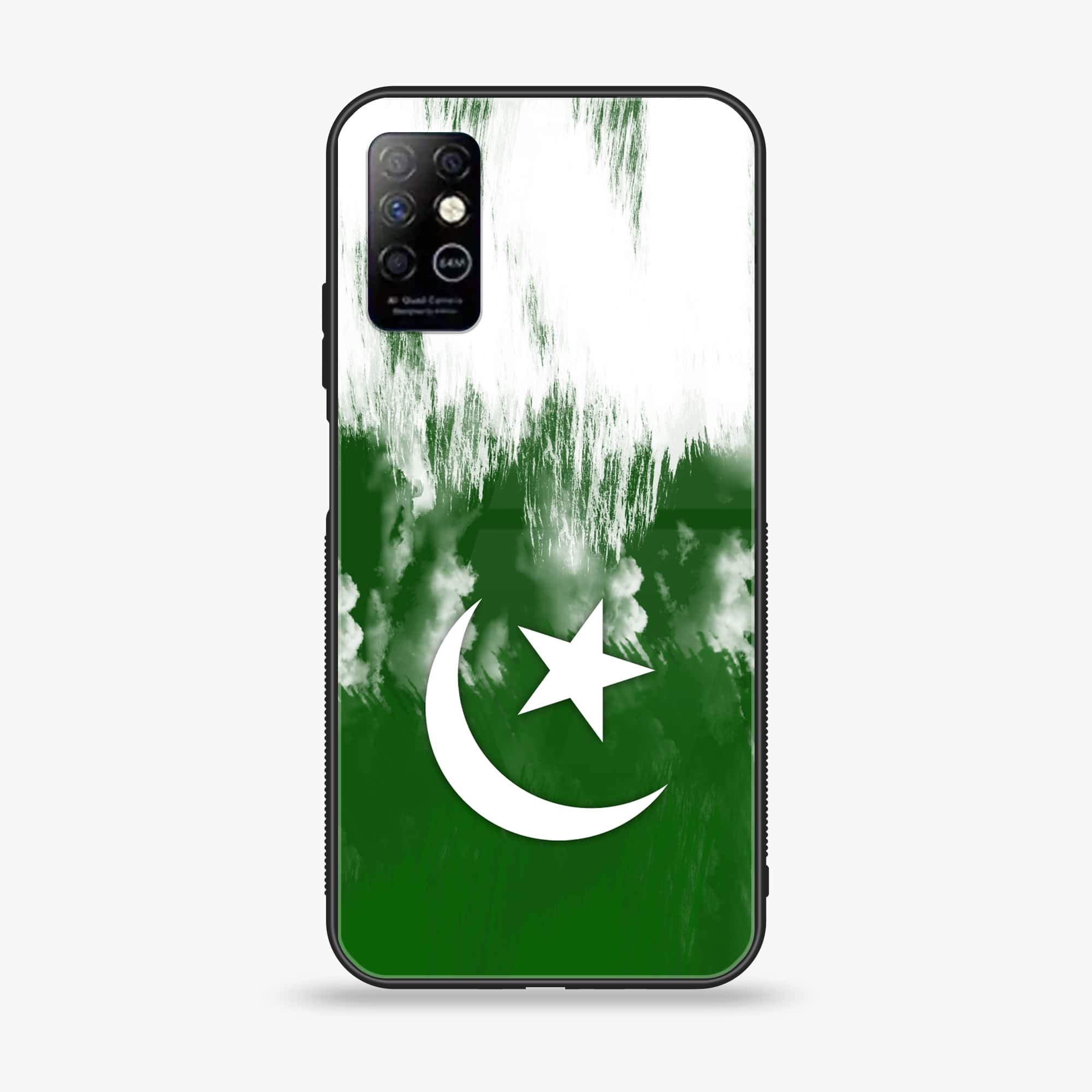 Infinix Note 8i - Pakistani Flag Series - Premium Printed Glass soft Bumper shock Proof Case