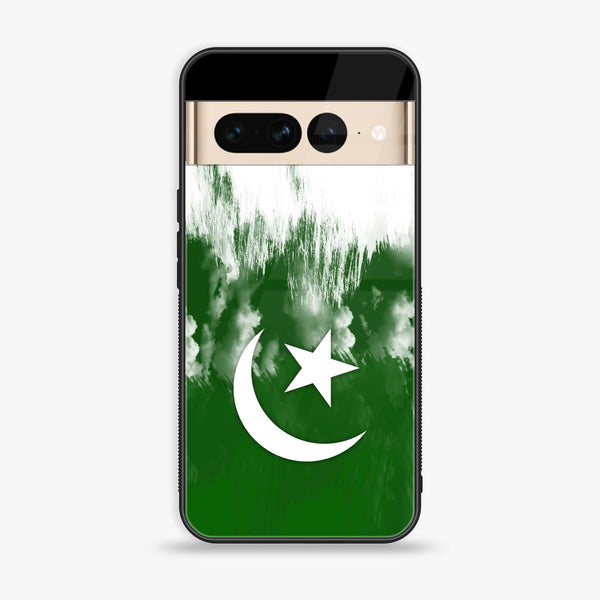 Google Pixel 7 Pro - Pakistani Flag  Design 9  - Premium Metal Printed soft Bumper Shock Proof Case  CS-32214