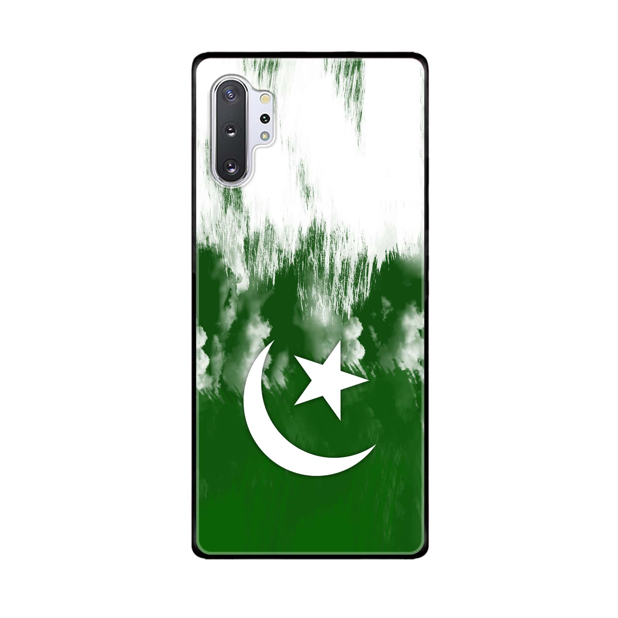 Galaxy Note 10 Pro/Plus - Pakistani Flag Series - Premium Printed Glass soft Bumper shock Proof Case