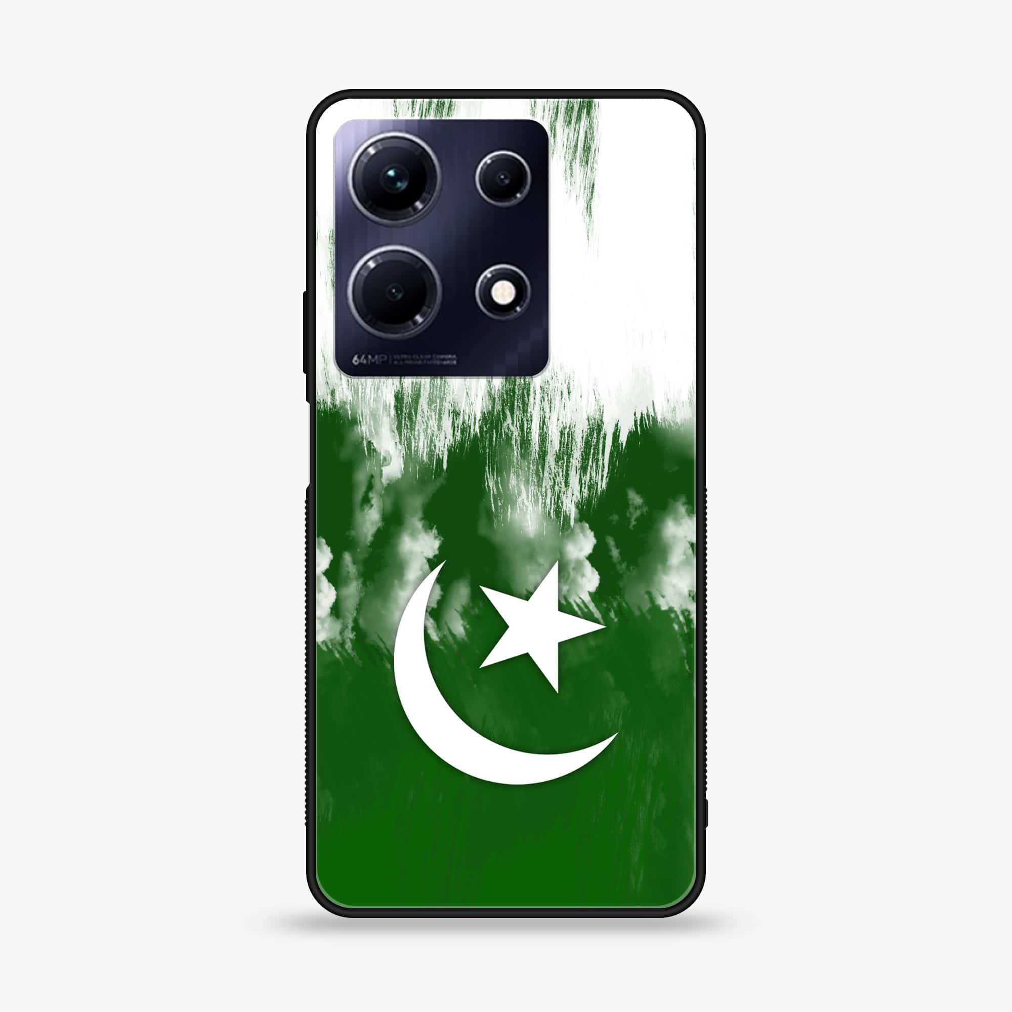 Infinix Note 30 - Pakistani Flag Series - Premium Printed Glass soft Bumper shock Proof Case