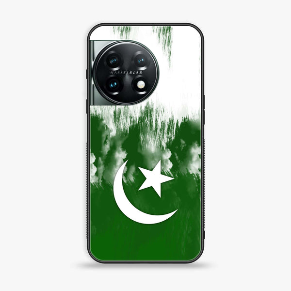 OnePlus 11 5G - Pakistani Flag Design 9 - Premium Printed Glass soft Bumper shock Proof Case CS-17562