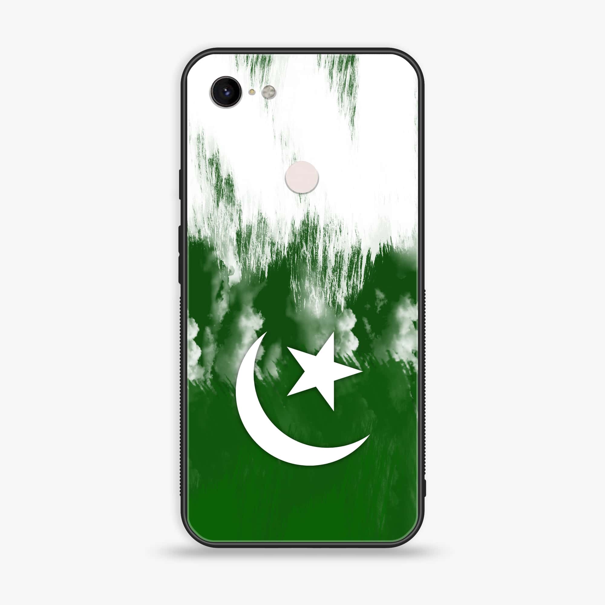 Google Pixel 3 - Pakistani Flag Series - Premium Printed Glass soft Bumper shock Proof Case