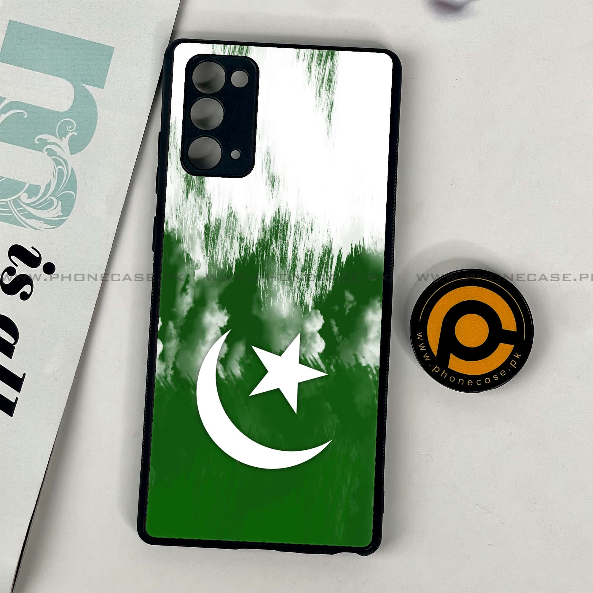 Samsung Galaxy Note 20 - Pakistani Flag Series - Premium Printed Glass soft Bumper shock Proof Case