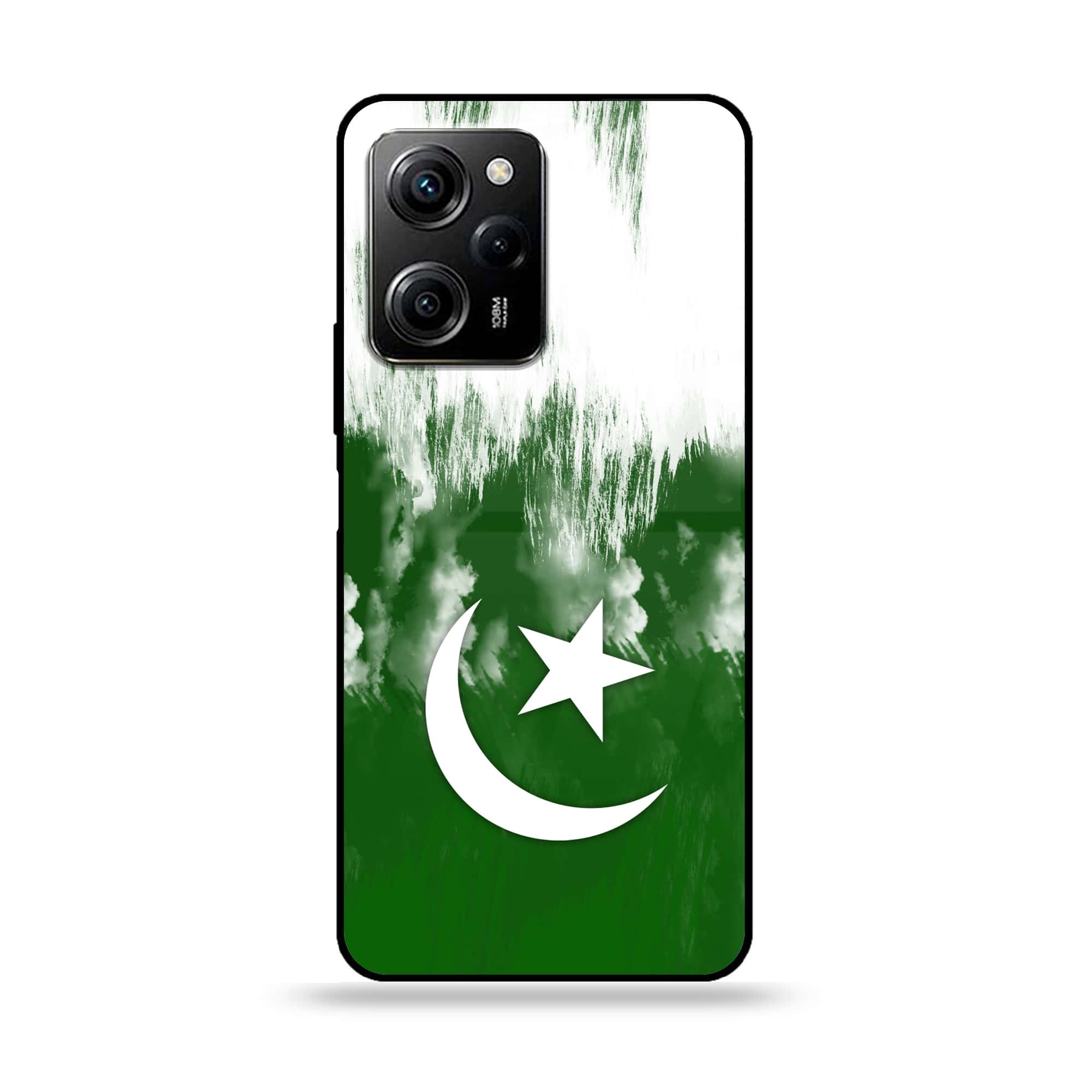 Xiaomi Poco X5 Pro - Pakistani Flag Series - Premium Printed Glass soft Bumper shock Proof Case