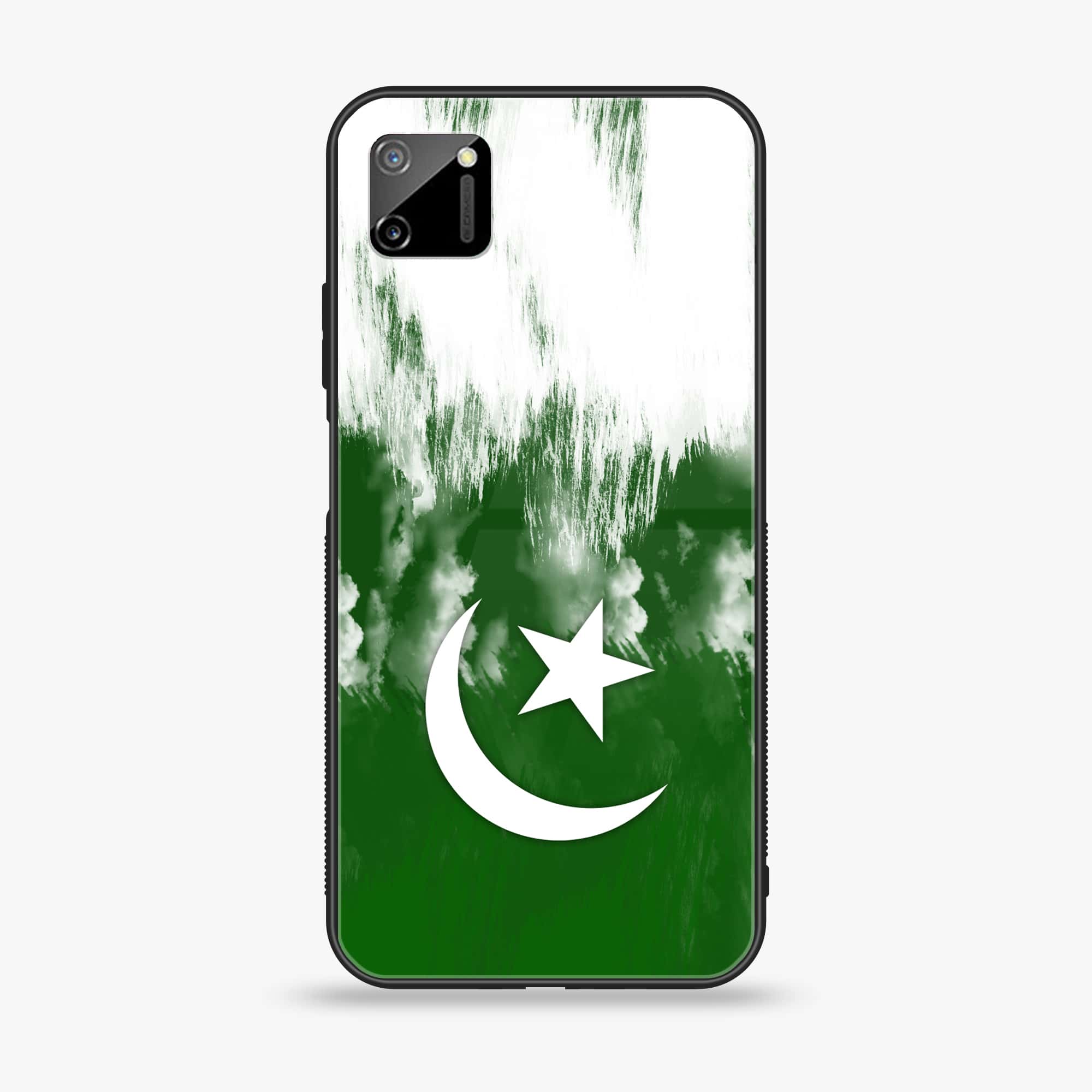 Realme C11 - Pakistani Flag Series - Premium Printed Glass soft Bumper shock Proof Case