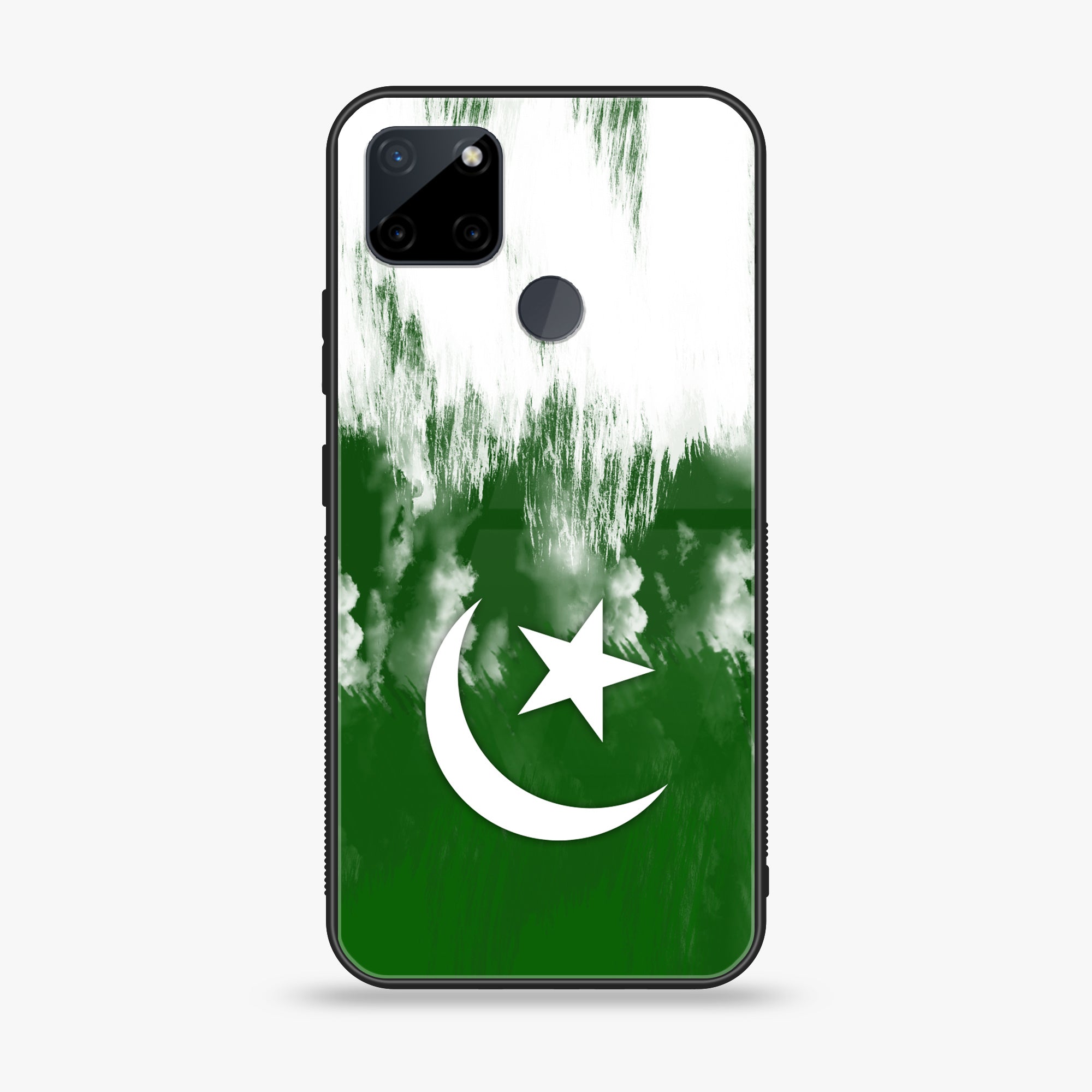 Realme C21Y - Pakistani Flag Series - Premium Printed Glass soft Bumper shock Proof Case