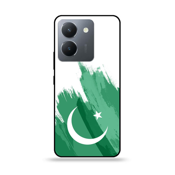 Vivo Y36 - Pakistani Flag Design 8 - Premium Printed Glass soft Bumper shock Proof Case CS-16559