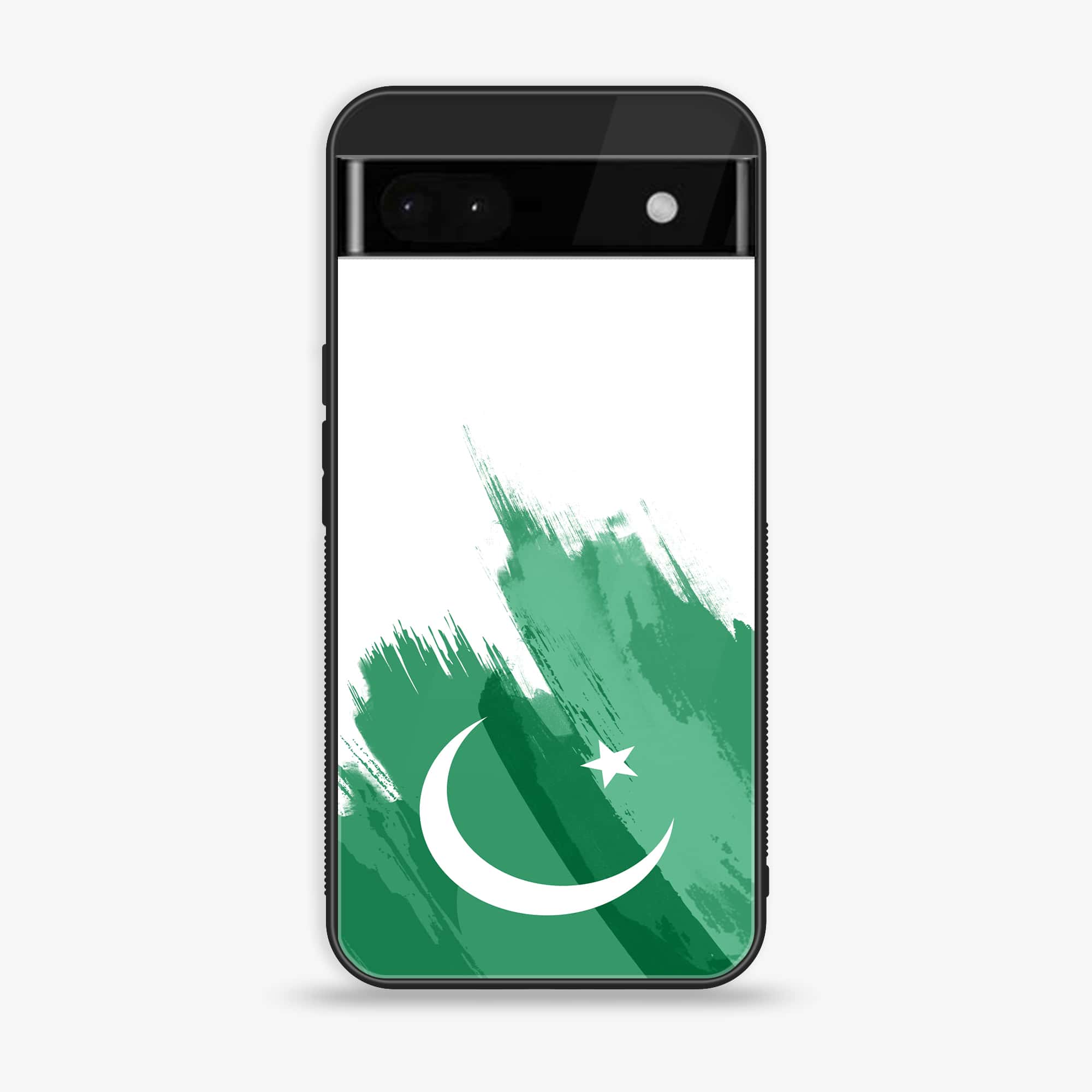 Google Pixel 6A - Pakistani Flag Series - Premium Printed Glass soft Bumper shock Proof Case