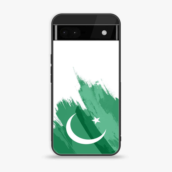 Google Pixel 6A - Pakistani Flag Design 8 - Premium Printed Glass soft Bumper shock Proof Case CS-18281