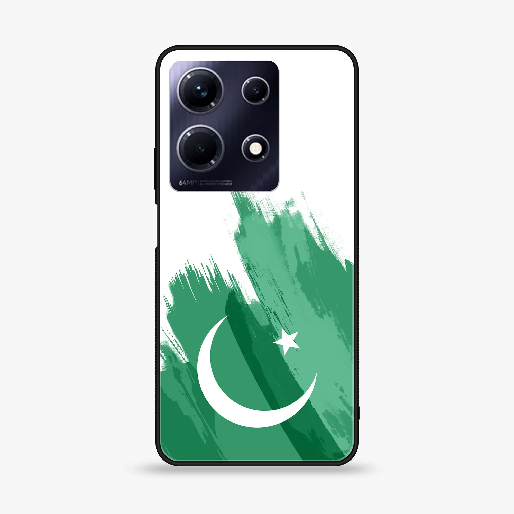 Infinix Note 30 - Pakistani Flag Series - Premium Printed Glass soft Bumper shock Proof Case