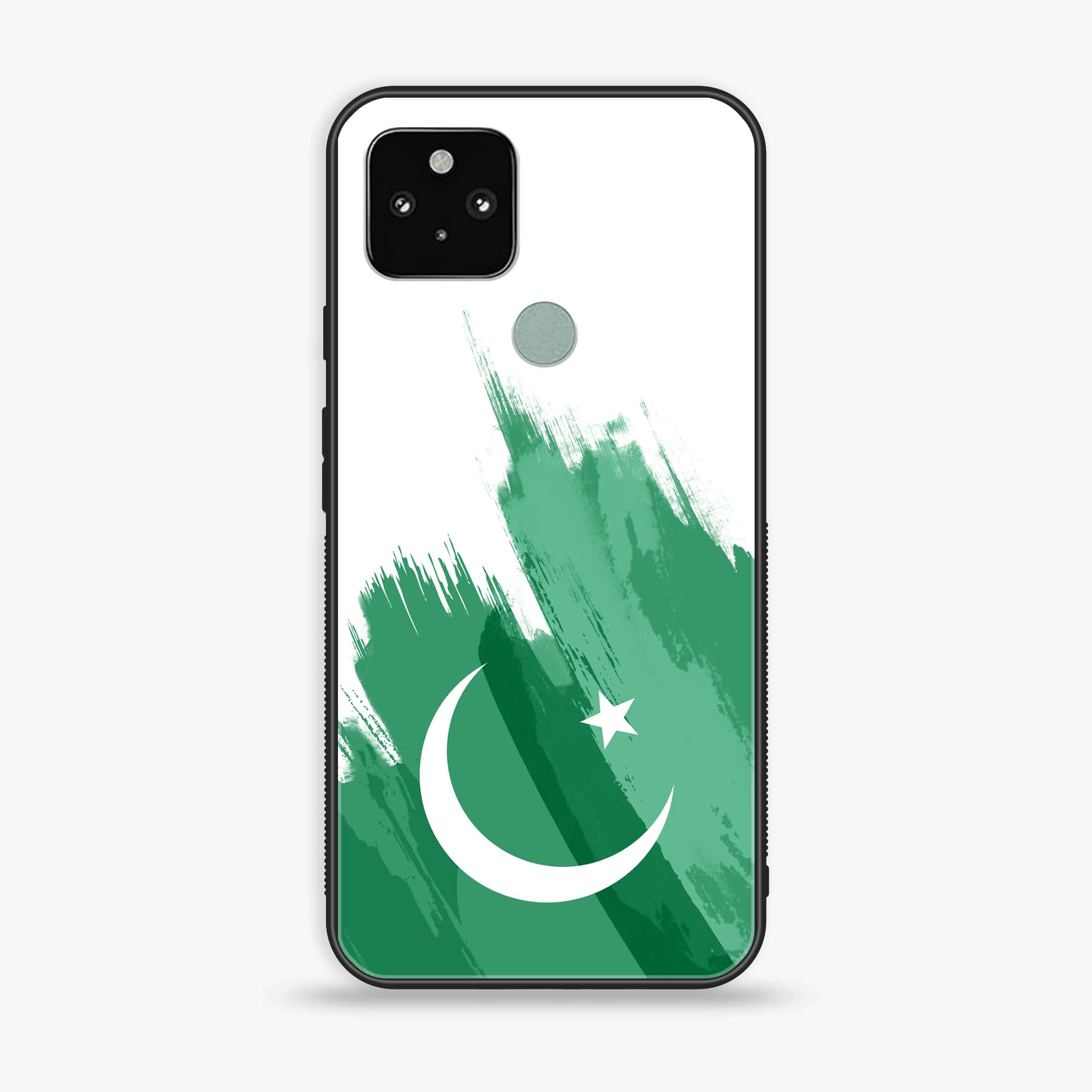 Google Pixel 5 - Pakistani Flag Series - Premium Printed Glass soft Bumper shock Proof Case