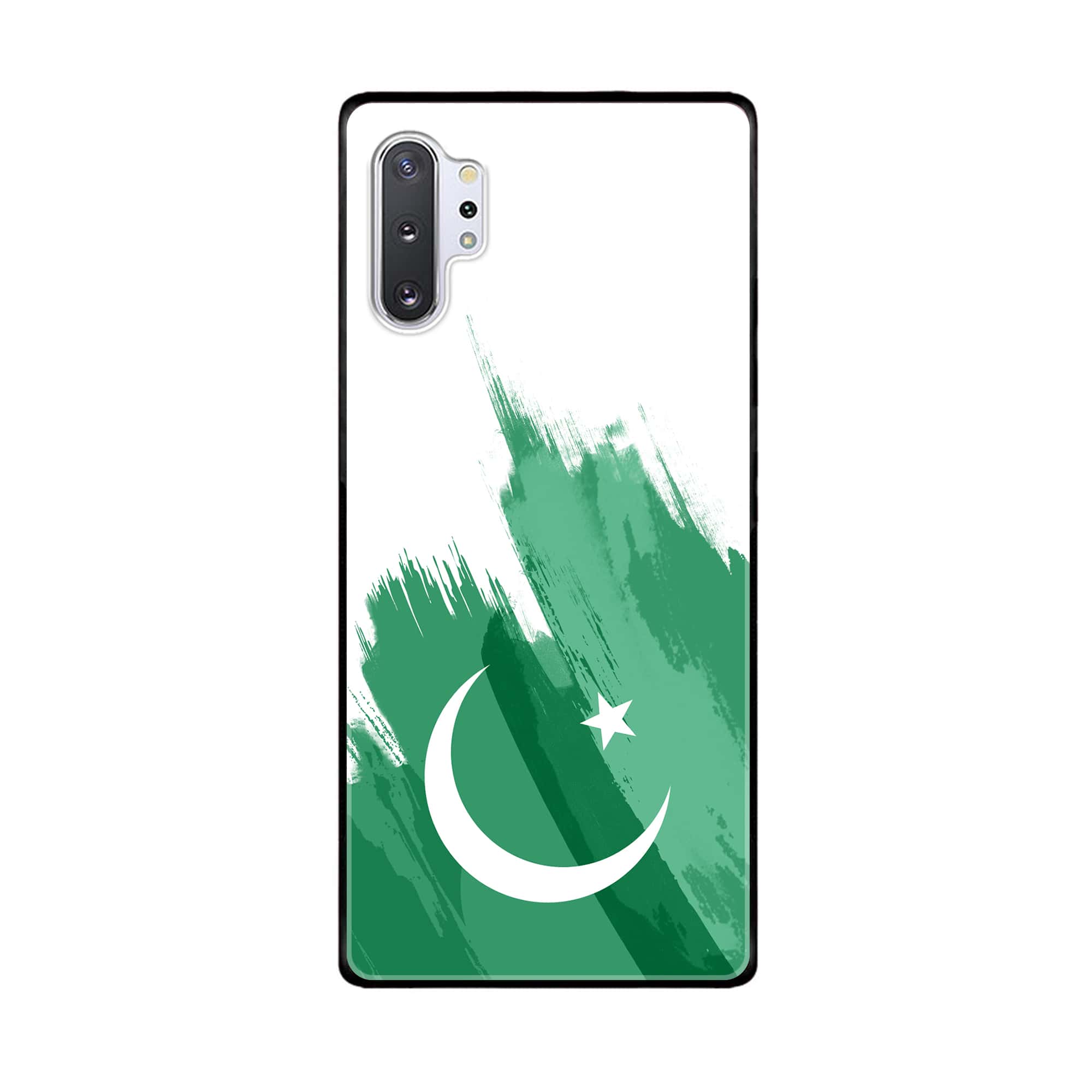 Galaxy Note 10 Pro/Plus - Pakistani Flag Series - Premium Printed Glass soft Bumper shock Proof Case
