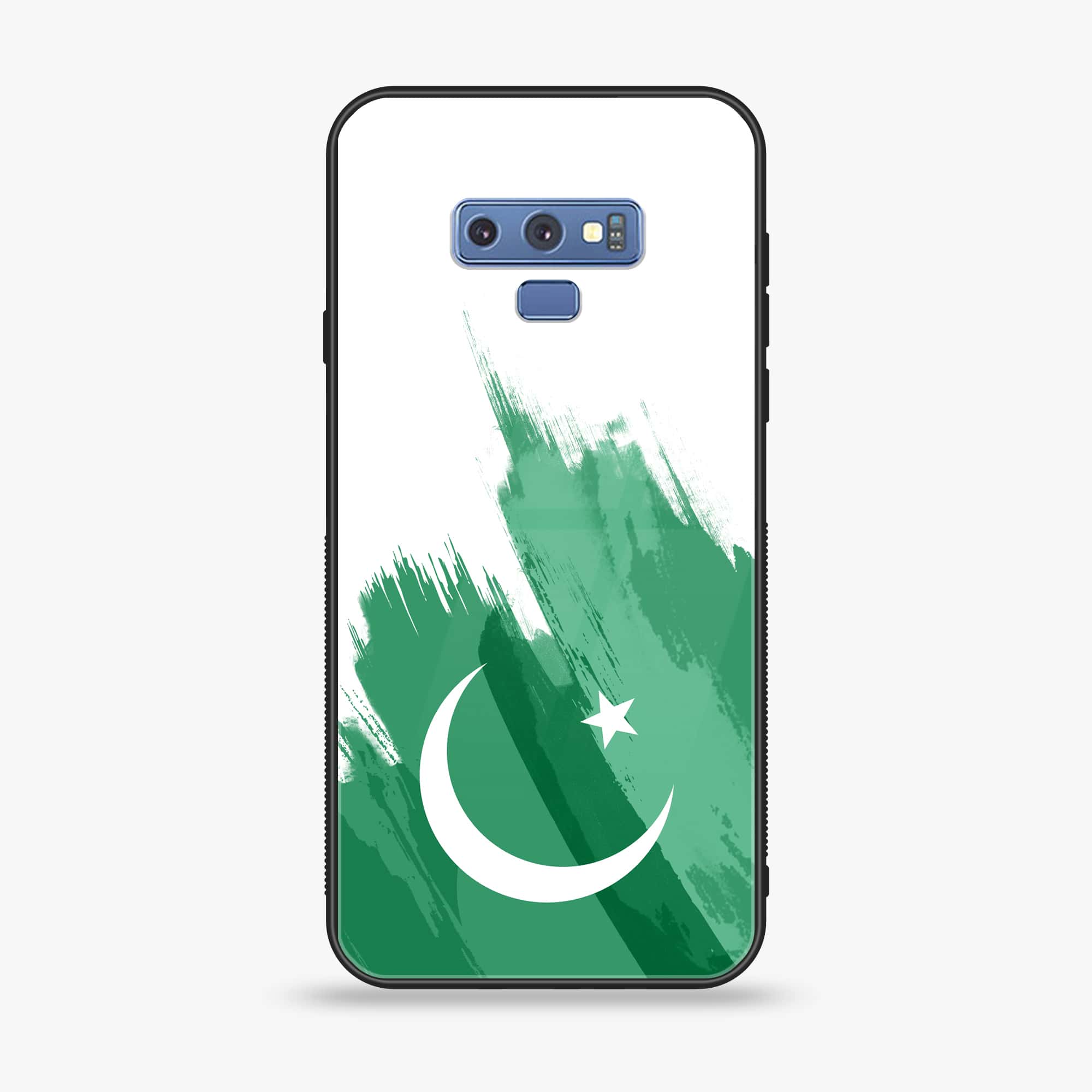 Samsung Galaxy Note 9 - Pakistani Flag Series - Premium Printed Glass soft Bumper shock Proof Case