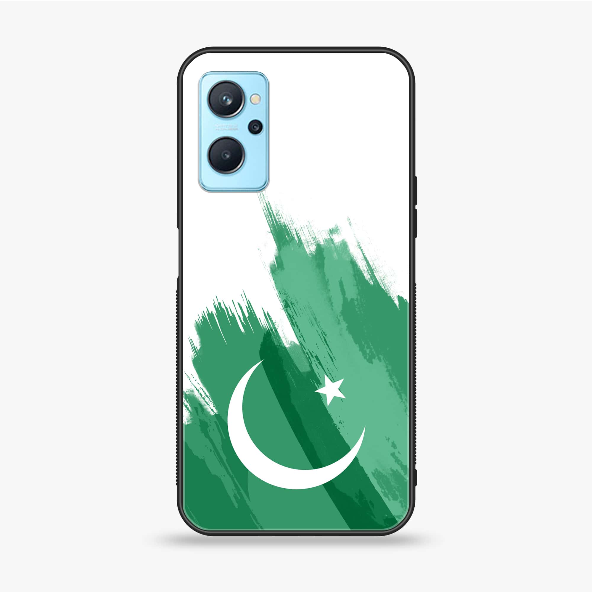Realme 9i - Pakistani Flag Series - Premium Printed Glass soft Bumper shock Proof Case