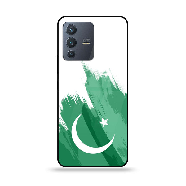 Vivo V23 5G - Pakistani Flag Design 8 - Premium Printed Glass soft Bumper shock Proof Case CS-18255