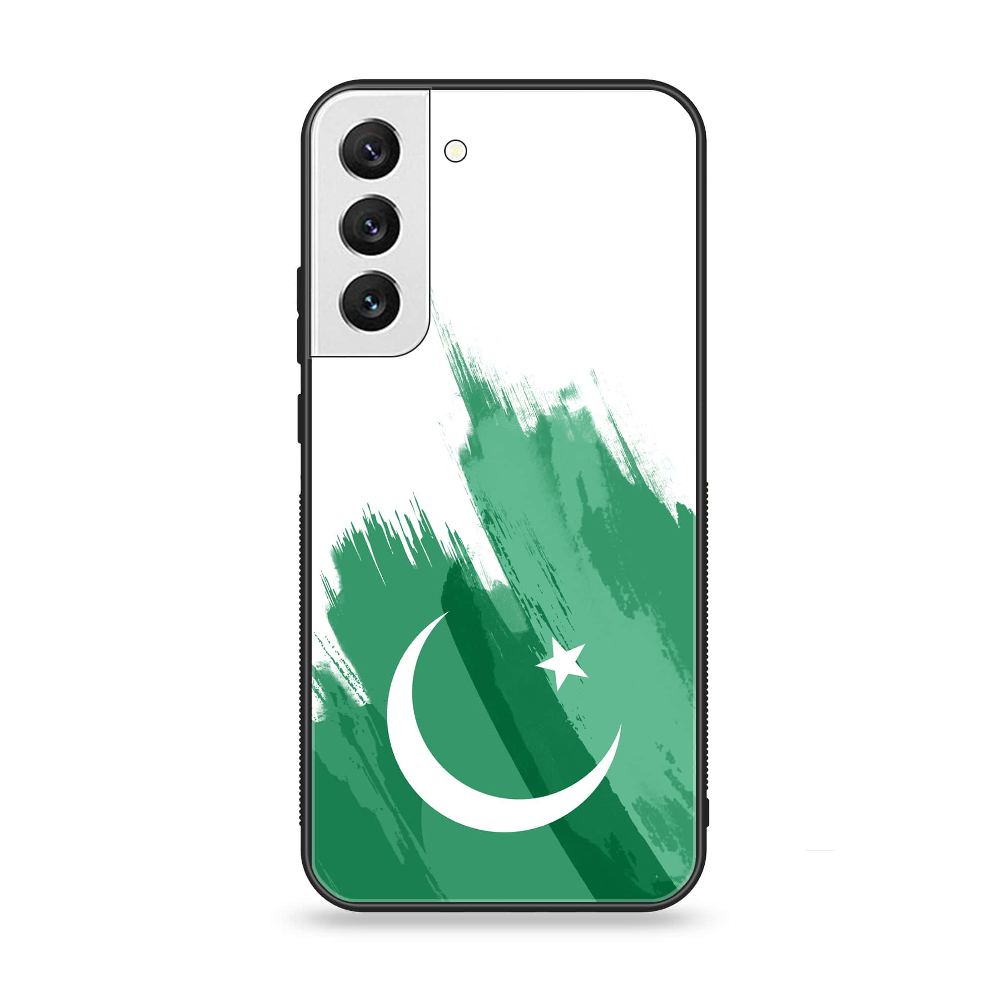 Samsung Galaxy S21 FE - Pakistani Flag Series - Premium Printed Glass soft Bumper shock Proof Case