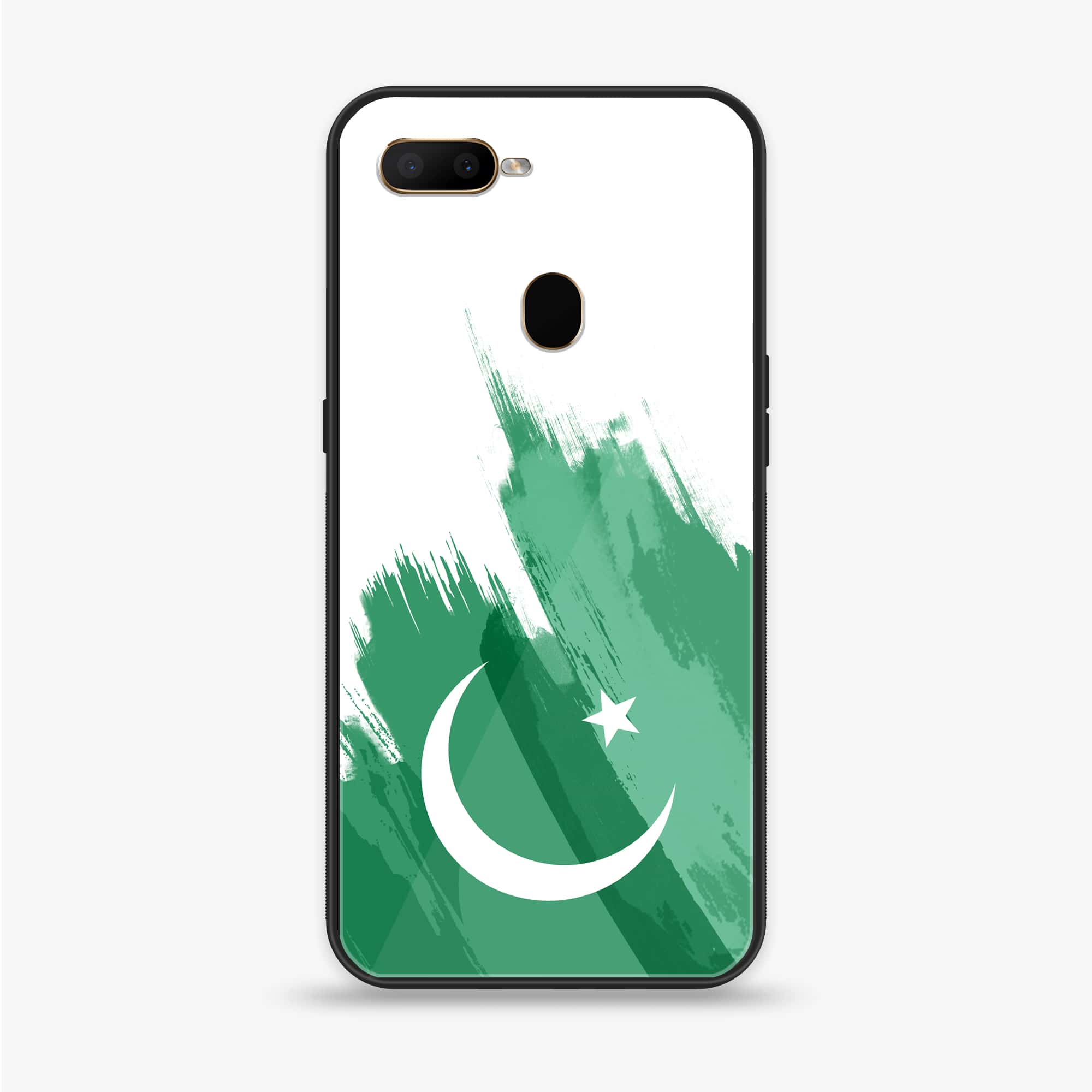 Oppo A12  - Pakistani Flag Series - Premium Printed soft Bumper shock Proof Case