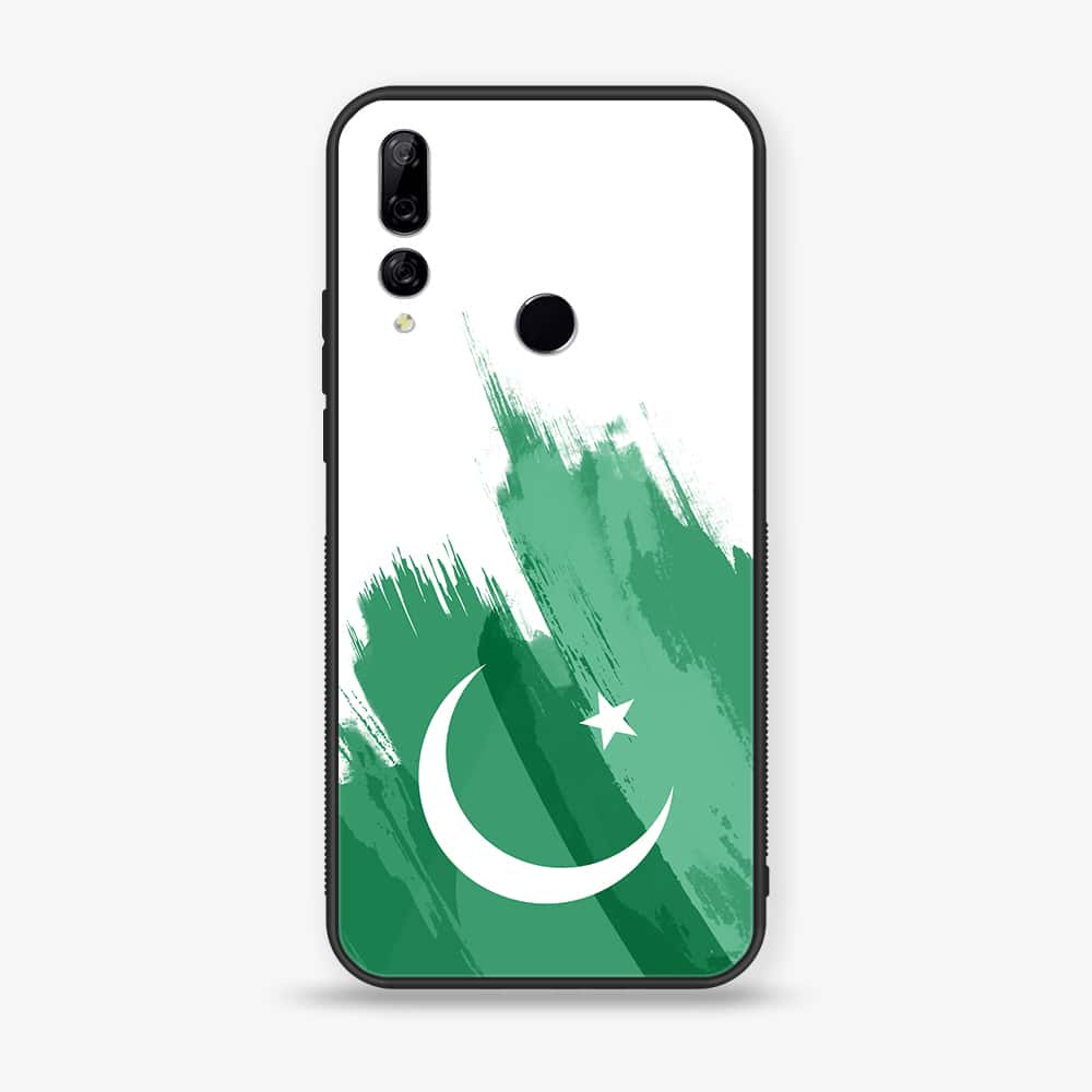 Huawei Y9 Prime (2019) - Pakistani Flag Series - Premium Printed Glass soft Bumper shock Proof Case